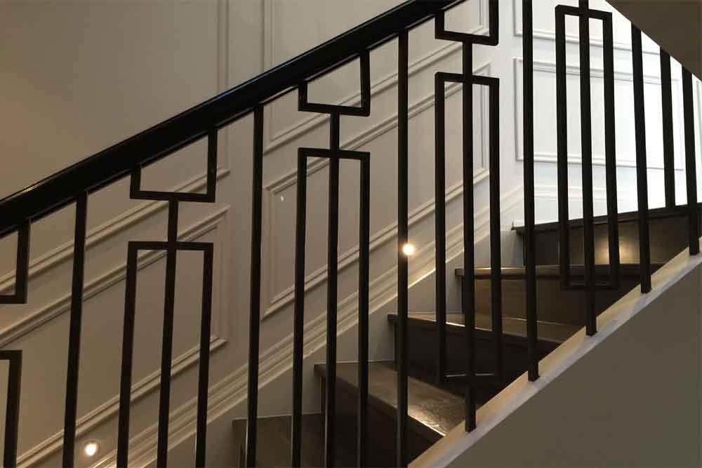 Black railings offering versatile design options for modern homes