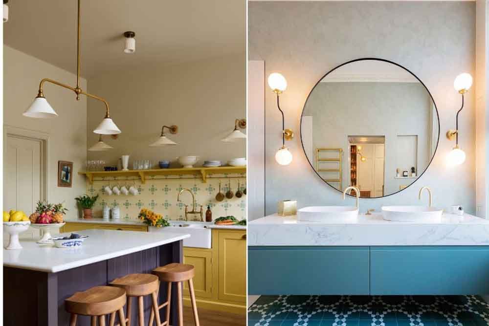 Layered lighting creating depth and ambiance in small spaces