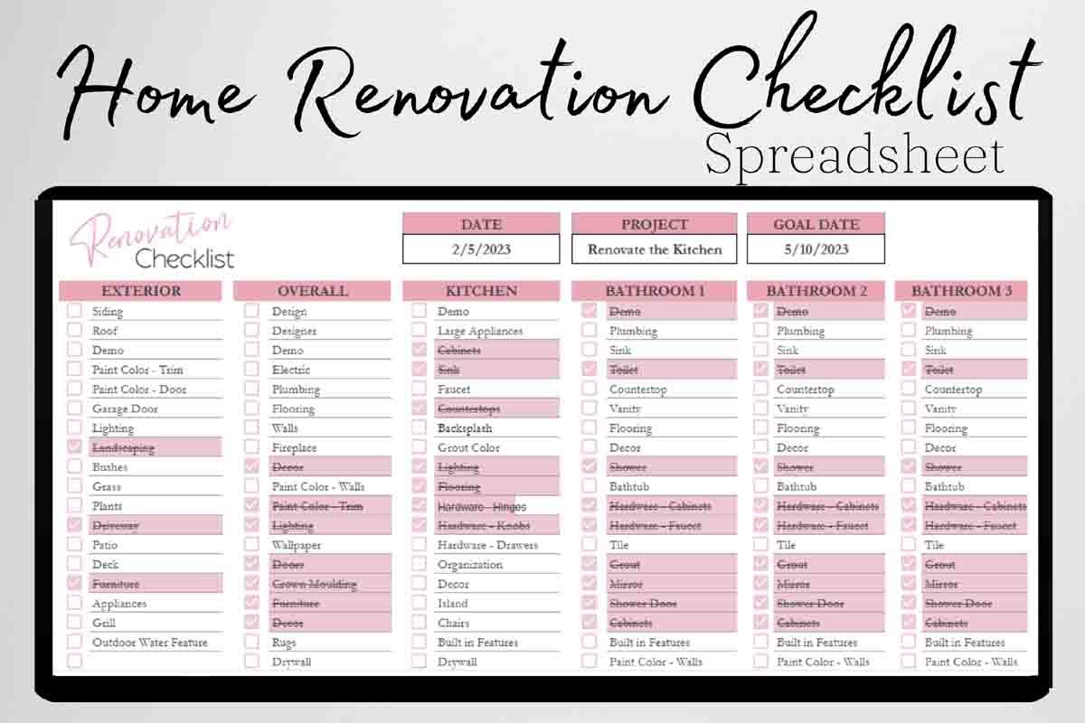Step By Step Home Renovation Checklist